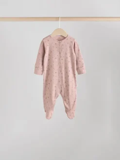 Next Rose/rouille Ditsy Fleuri - Lot de 5 dors-bien bébé (0-2ans) Clearance