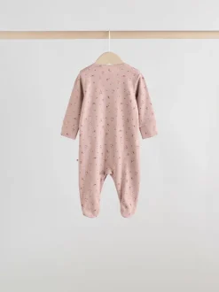 Next Rose/rouille Ditsy Fleuri - Lot de 5 dors-bien bébé (0-2ans) Clearance