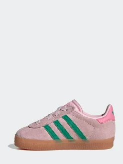 adidas originals - Baskets Gazelle Comfort Closure élastiques pour Bébé Rose/Vert Clearance