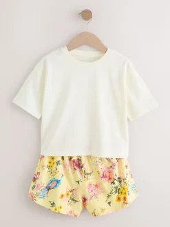 Next Rose/vert à fleurs - Pyjama court 3 Pack (3-16ans) New
