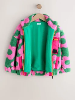 Next Rose/vert - Zip Up Borg Jacket (3-16yrs) Sale