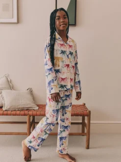 Next Rose/Vert Nœud Imprimé - Pyjama boutonné (3-16 ans) New