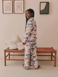 Next Rose/Vert Nœud Imprimé - Pyjama boutonné (3-16 ans) New