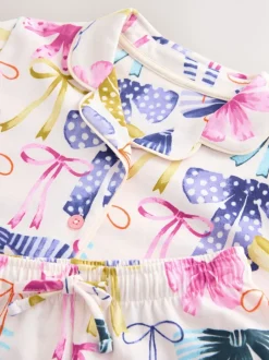 Next Rose/Vert Nœud Imprimé - Pyjama boutonné (3-16 ans) New