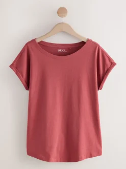 Next Rose/vert/blanc/jaune rayé/imprimé palmier - Lot de 5 T-shirts à mancherons Hot