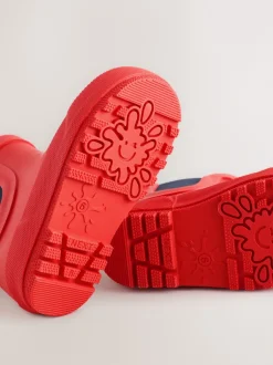 Next - Bottines en caoutchouc avec doublure chaude Rouge Discount