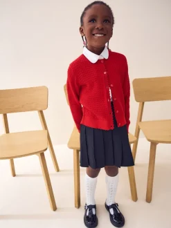 Next Rouge - Cardigan scolaire en maille torsadée riche en coton (3-16ans) Discount