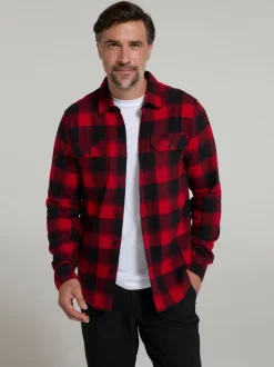 Mountain Warehouse - Chemise Trace homme en flanelle à manches longues Rouge Clearance