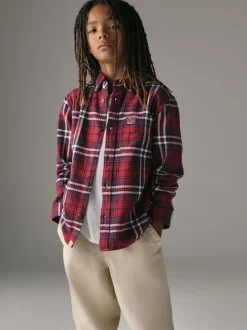 Superdry Rouge - Chemise à carreaux Sale