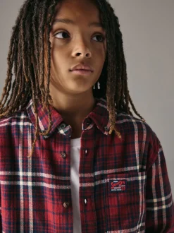 Superdry Rouge - Chemise à carreaux Sale