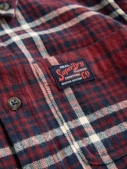 Superdry Rouge - Chemise à carreaux Sale