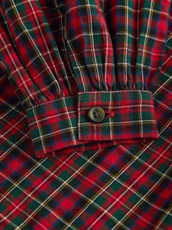 Next Rouge - Chemisier à carreaux avec col à volants (3-16ans) Clearance