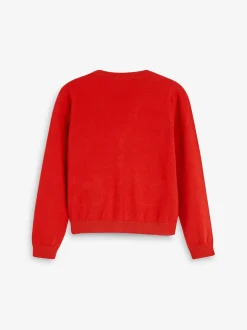 Next Rouge - Cotton Rich Nœud Pocket School Cardigan (3-16yrs) Discount