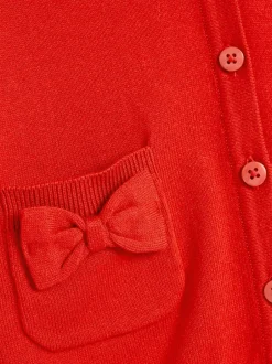 Next Rouge - Cotton Rich Nœud Pocket School Cardigan (3-16yrs) Discount
