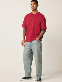 Next - Coupe ample - T-shirt épais Rouge Discount