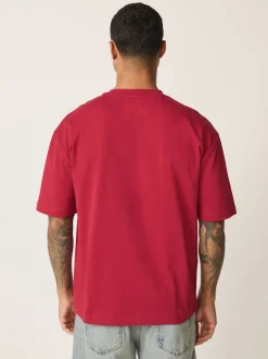 Next - Coupe ample - T-shirt épais Rouge Discount