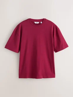 Next - Coupe ample - T-shirt épais Rouge Discount