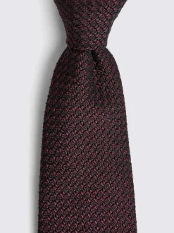 MOSS - Cravate Grenadine Rouge