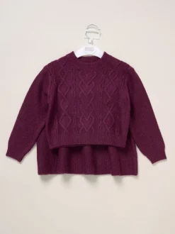 Miss Rouge - Ensemble pull et jupe en maille Clearance