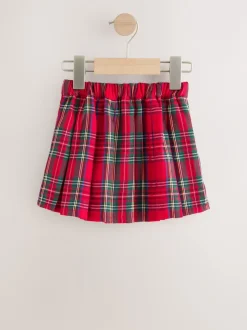 Next Rouge - Jupe à nœud en tartan avec collants bleu marine (3mois7ans) Sale