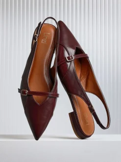 Linzi Rouge - Chaussures de ballet à bout pointu Prague avec boucle Discount