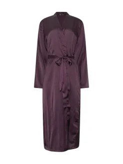 Long Tall Sally Rouge - Peignoir maxi en satin Sale