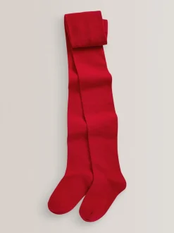 Next - Lot de 3 de collants pour l'école en coton riche Rouge Best