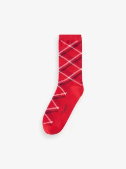 Gant Rouge - Lot de 2 paires de chaussettes à carreaux et cœurs Best