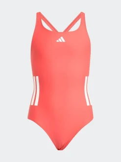 adidas Rouge - maillot de bain 3-Rayures C-Back pour enfant Clearance