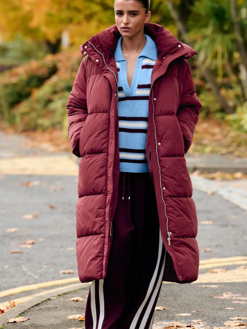 Next Rouge - Manteau long rembourré imperméable Outlet