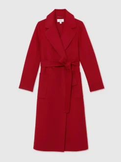 Reiss Rouge - Manteau Lucia en laine Blend à double boutonnage à coutures invisibles Discount