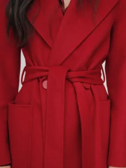Reiss Rouge - Manteau Lucia en laine Blend à double boutonnage à coutures invisibles Discount
