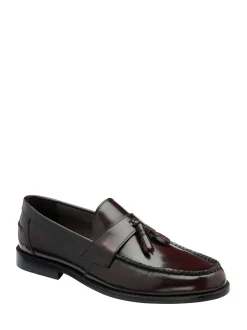 Frank Wright Rouge - Mocassins en cuir à enfiler pour homme Best