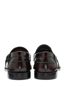Frank Wright Rouge - Mocassins en cuir à enfiler pour homme Best