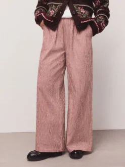 Next Rouge - Pantalons Jambe large Vichy Best