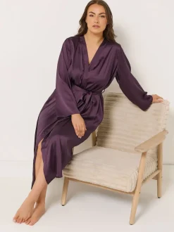 Yours Curve Rouge - Peignoir en satin Best