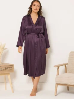 Yours Curve Rouge - Peignoir en satin Best