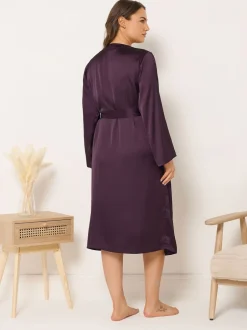 Yours Curve Rouge - Peignoir en satin Best