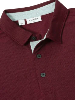 Calvin Klein Golf - Polo Uni Rouge Discount