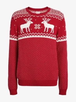 The Little Tailor Rouge - Pull à motif jacquard et renne de Noël Outlet