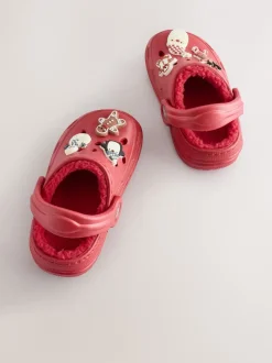 Next Rouge - Sabots chaussons doublés chauds de Noël Discount