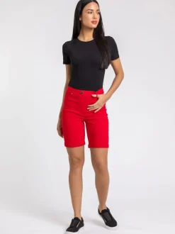 Roman - Short extensible à revers Rouge