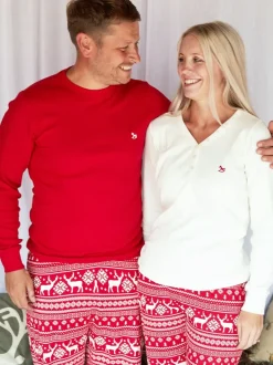 The Little Tailor Rouge - - Pyjama de Noël à motif Fair Isle de renne pour homme New