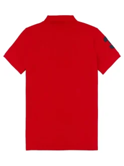 U.S. Polo Assn - . Coupe classique Mens Player 3 Pique 100% Cotton Polos Rouge Sale