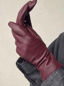 Next - Gants en cuir Rouge baie Hot