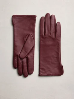 Next - Gants en cuir Rouge baie Hot