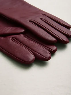 Next - Gants en cuir Rouge baie Hot