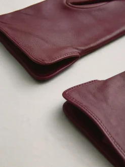 Next - Gants en cuir Rouge baie Hot