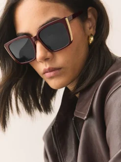 Next Rouge baie - Lunettes de soleil carrées Sale