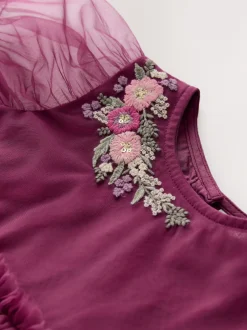 Next Rouge baie - Robe de soirée en maille brodée (3mths-8yrs) Discount